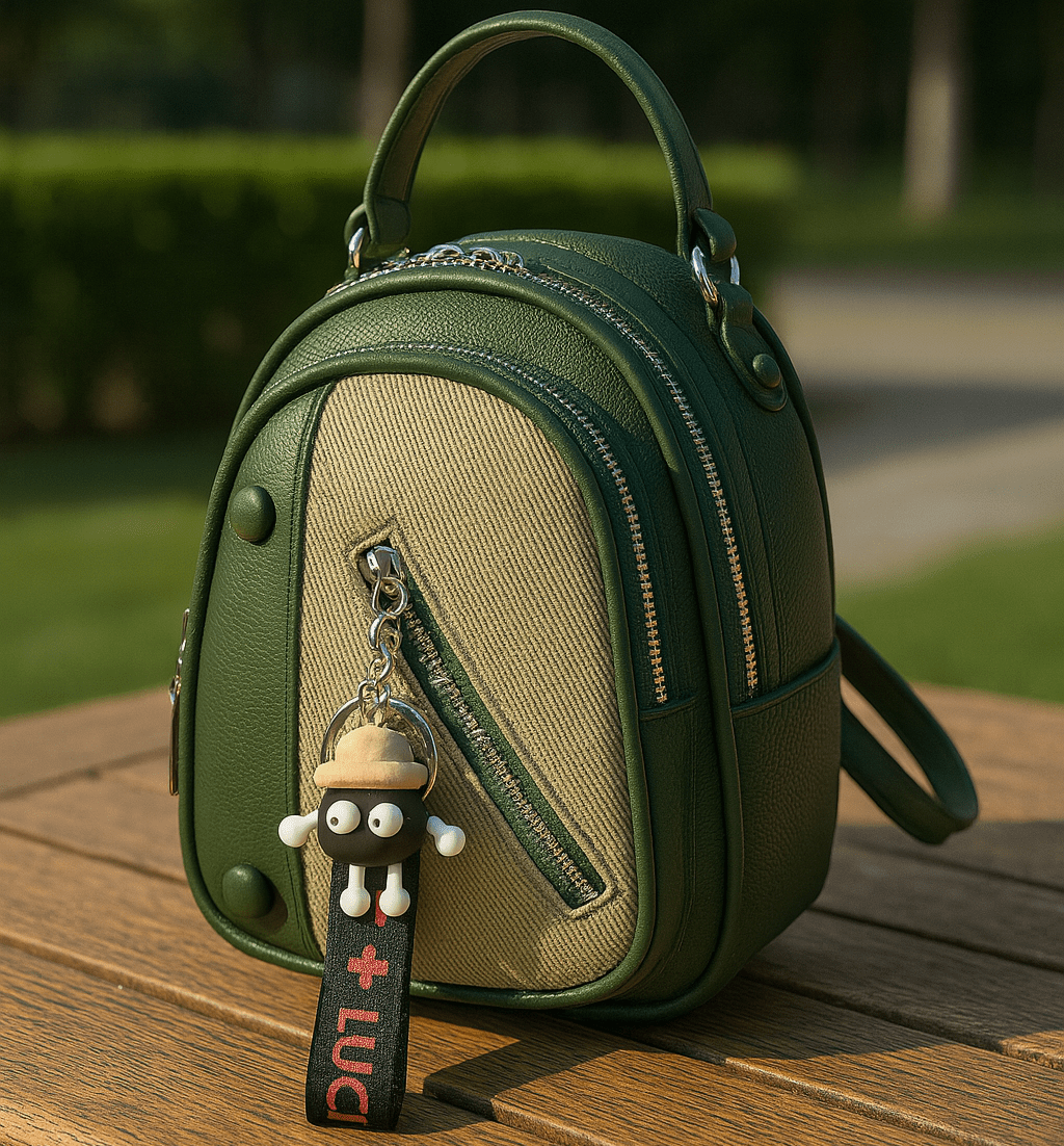Compact Double-Zip Mini Backpack