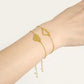 Elegant Heart Charm Adjustable Bracelet – Timeless Gold Love Bracelet.