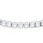 Elegant Sliver Bracelet With Sapphire White Gemstones.
