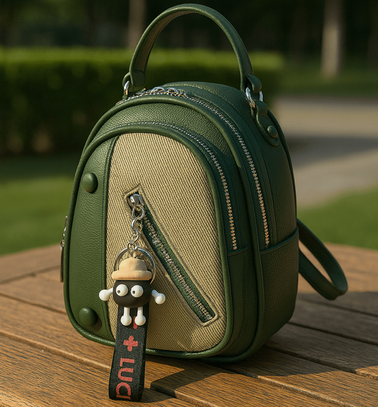 Compact Double-Zip Mini Backpack
