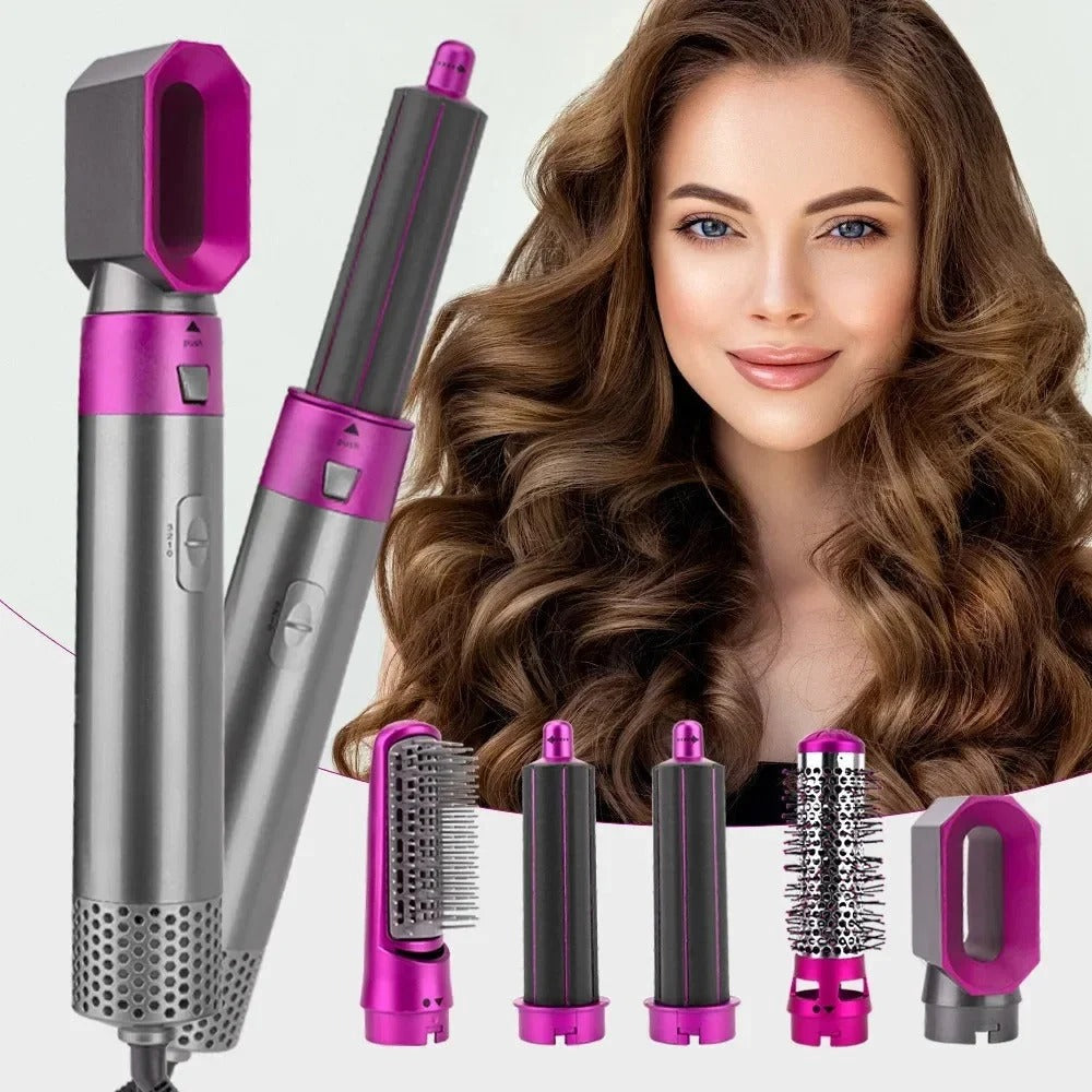 5-in-1 Hot Air Hair Styler & Air Styler Set – Electric Hair Dryer, Auto Air Curler & Volumizer Brush