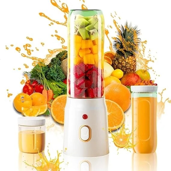 2-in-1 Portable Blender & Juice Bottle – Wireless Personal Fruit Juicer with Drinking Lid